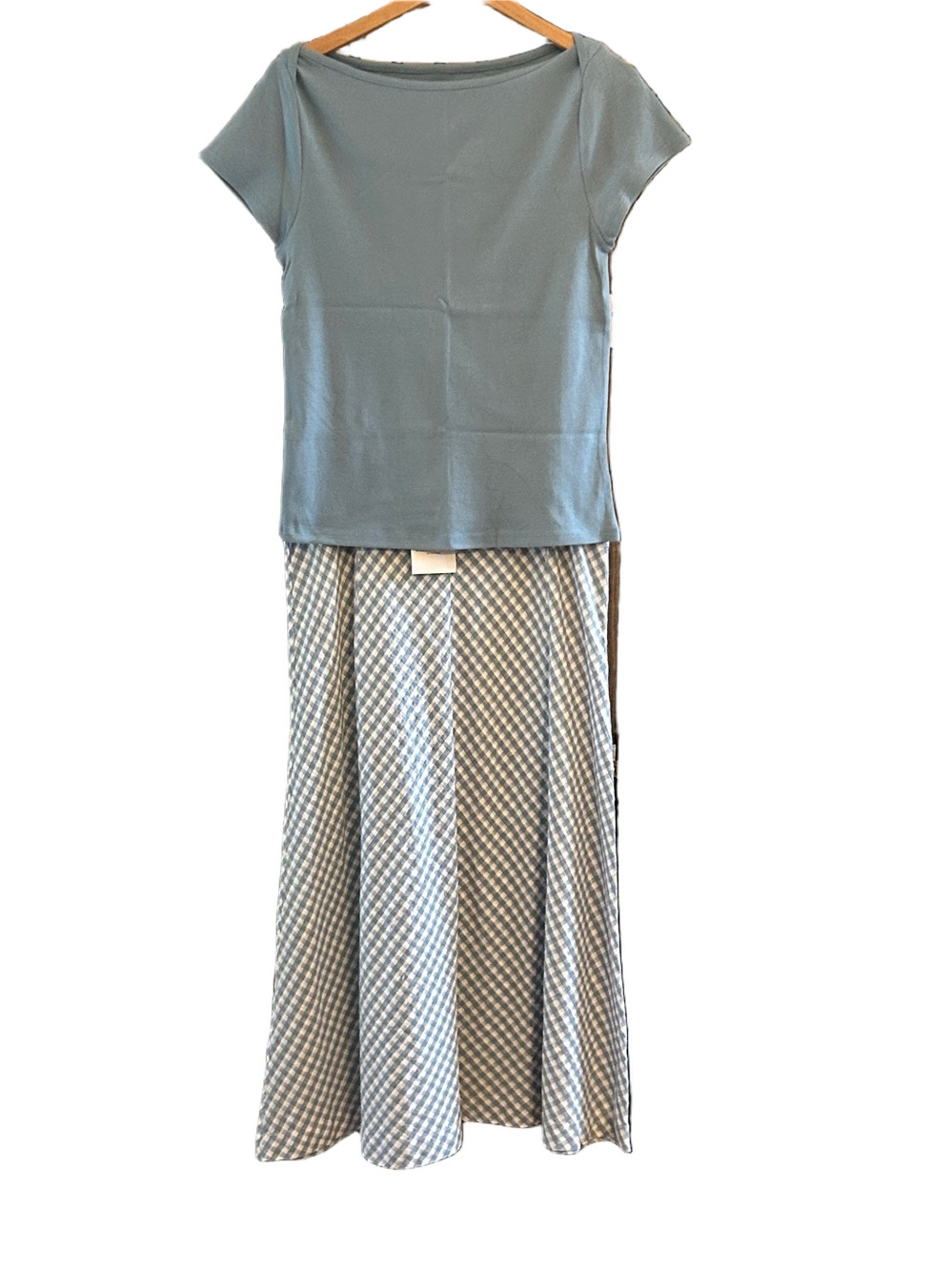 2 PC Skirt Top Dress Size Large Perfect Pair Blue Hue Set